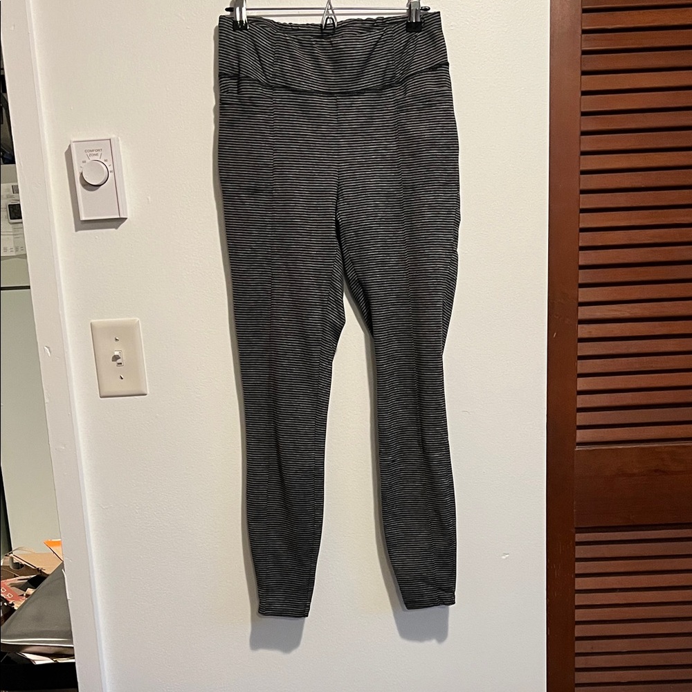 Toad&Co Black Striped Leggings